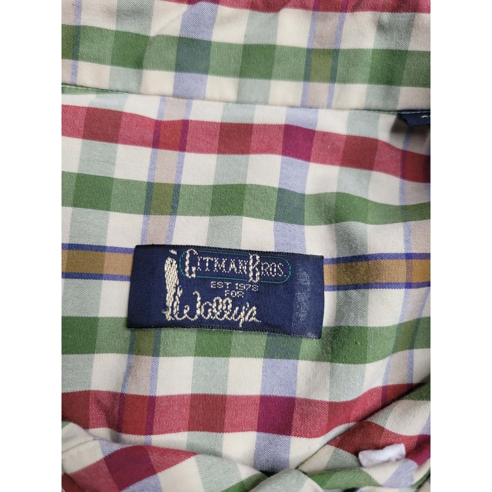 Gitman Vintage Short Sleeve Button Up Plaid Shirt Men's XL - Picture 5 of 7